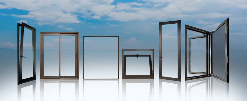 Range of aluminium window styles